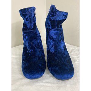 Carlos by Carlos Santana womens size 10M REZA royal blue velvet booties
